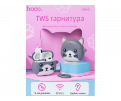 Наушники  Hoco EW46 TWS котик в чехле - Изображение 4